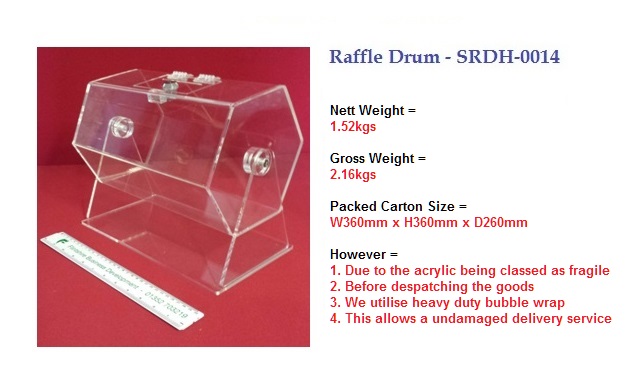 Raffle Drum 8.5K Stubs 